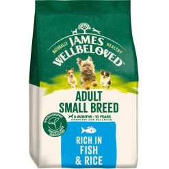 James Wellbeloved Adult Small Breed Dry Dog Food Rich inFish & Rice - 7.5kg