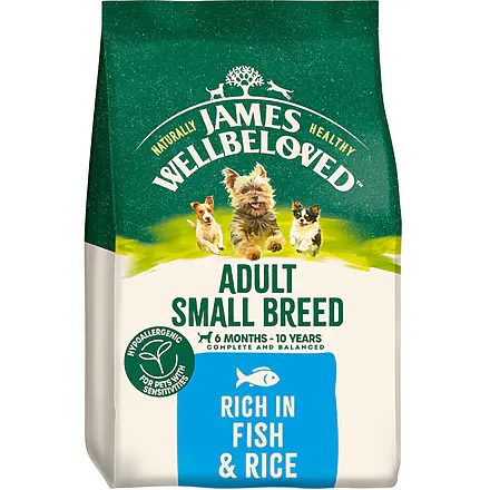 James Wellbeloved Dog Adult Small breed Rich in Fish & Rice - 1.5kg