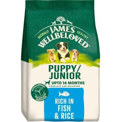 James Wellbeloved Puppy Complete Dry Dog Food Rich in Fish & Rice - 2kg