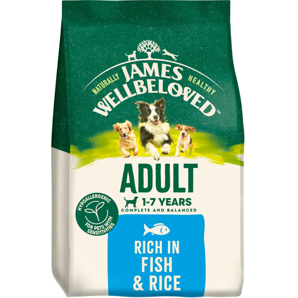James Wellbeloved Adult Complete Dry Dog Food Rich in Fish & Rice - 2kg