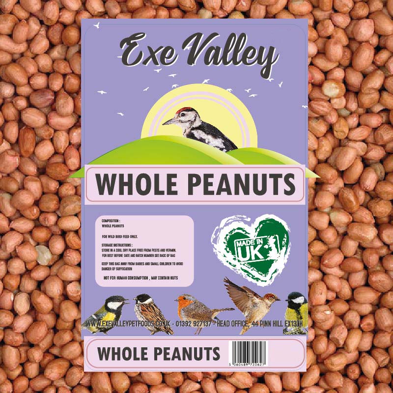 Buy Exe Valley Wild Bird Seed Whole Peanuts 12.75/20kg Save with