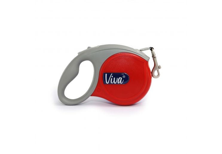 Ancol Viva Retractable 5m Lead Red Various Sizes