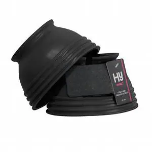 Hy Equestrian Ringed Over Reach Boots - S - Black