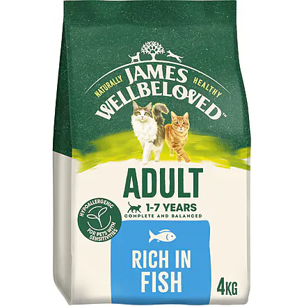 JAMES WELLBELOVED Cat Adult Rich in Fish & Rice - 4kg