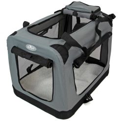 EASIPet Dog/Cat Soft Crate Grey Medium: 60x42x42cm