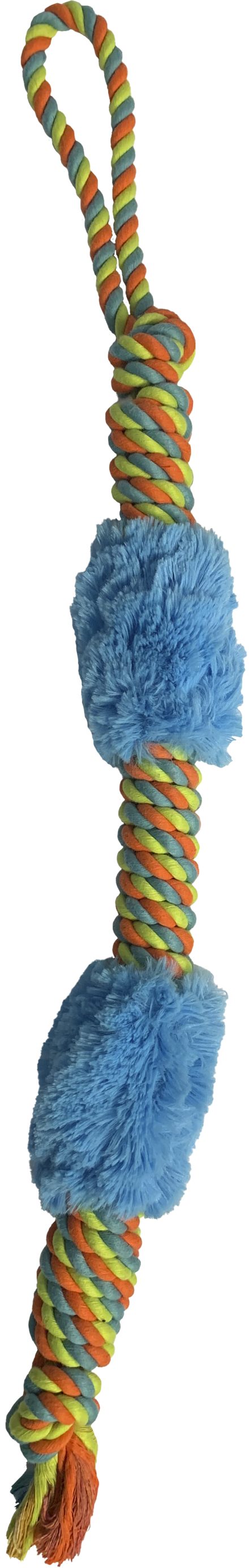 H&B rope with FUR Dog Toy 76 x 7 x 4 cm (mixed)
