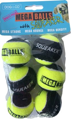 H&B 1.8" SQUEAKER balls Dog Toy (pack of 6)