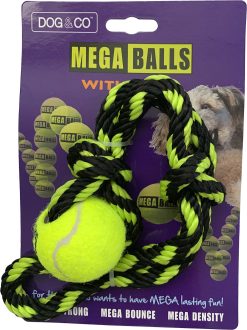 H&B 1.8" WITH ROPE Dog Toy