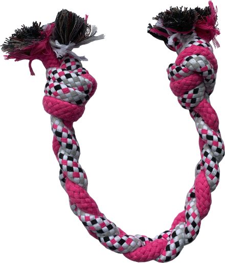 H&B plaited rope chew Dog Toy  56 x 6 x 6cm (mixed)