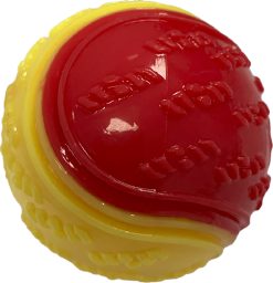 Alternative view of H&B TPR tennis ball with squeaker Toy