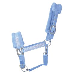 Hy Equestrian Dazzle Head Collar - Powder Blue - Pony