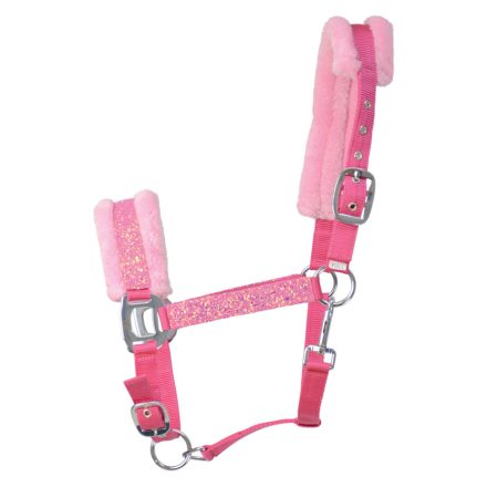 Hy Equestrian Dazzle Head Collar - Powder Pink Cob