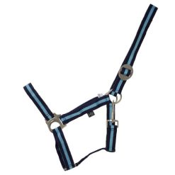 Hy Equestrian Duo Head Collar - Navy/Light Blue - Full