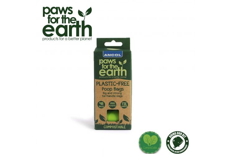 Paws for the earth Plastic Free Poop Bag 4x Refill Pack