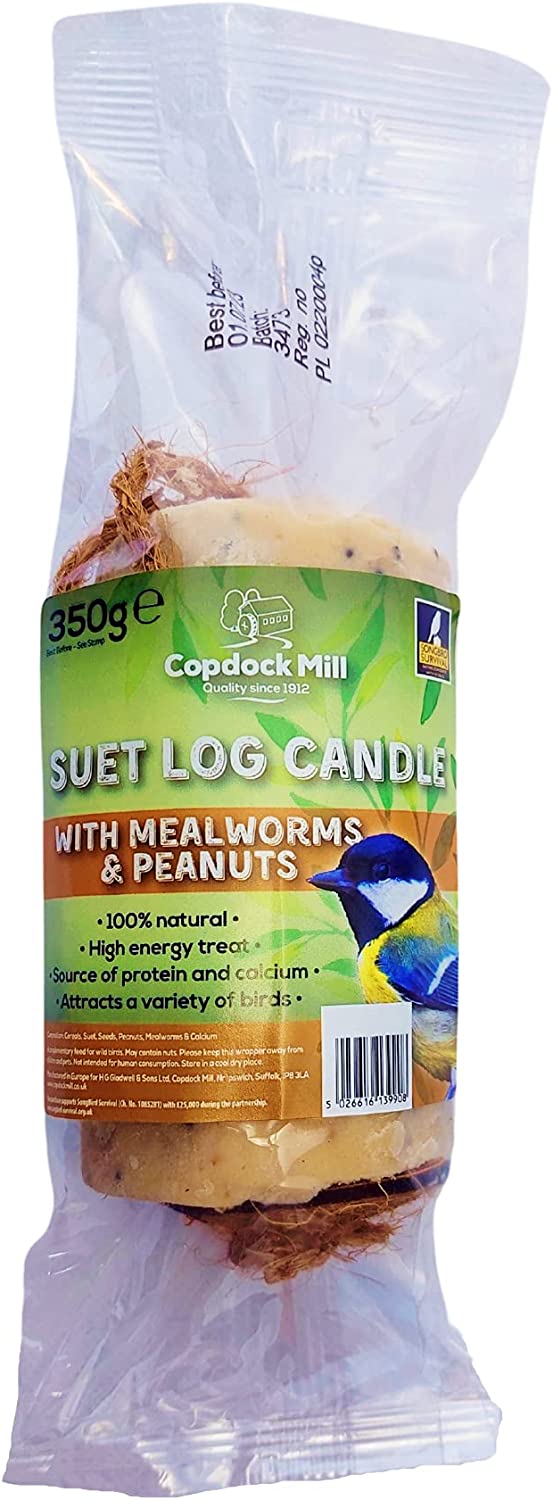 Buy Copdock Mill Suet Log Candle Mealworn & Peanuts Save with Heart