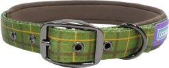 H&B Country Check Green 3/4" x 14-18" collar MEDIUM
