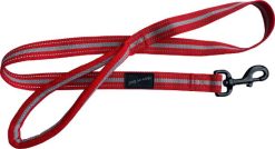 H&B sports reflective padded lead 3/4" x 120 Red