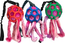 H&B Octopus in Holey ball on handle Dog Toy (mixed)