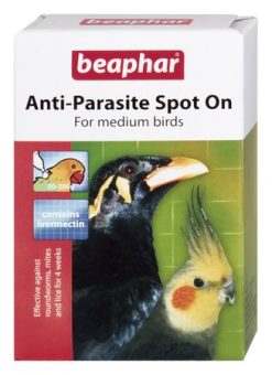 Anti Parasite Spot-On - Medium (parakeet/mynah) 2 x 25ug pipettes