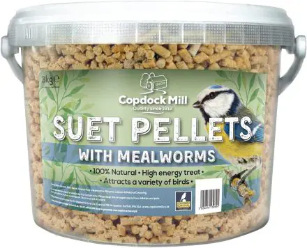 Copdock?Mill Suet Pellets Mealworm Tub 3kg