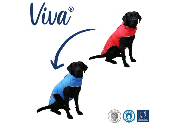 VIVA REVERSIBLE COAT RED/BLUE 60CM XLARGE