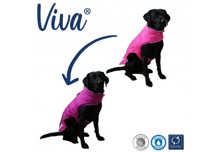 VIVA REVERSIBLE COAT PINK/PURPLE 40CM MEDIUM