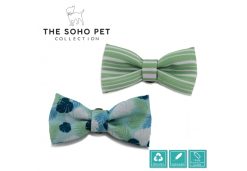 Stripe/Leaf Patterned Bow Tie