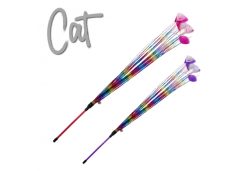 Rainbow Feather Cat Teaser Toy