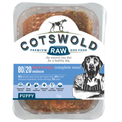 Cotswold 80/20 Puppy Working Puppy Beef and Tripe Mince 1kg