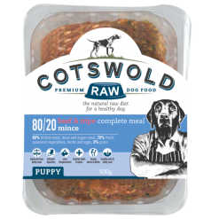 Cotswold 80/20 Puppy Working Puppy Beef and Tripe Mince 500g