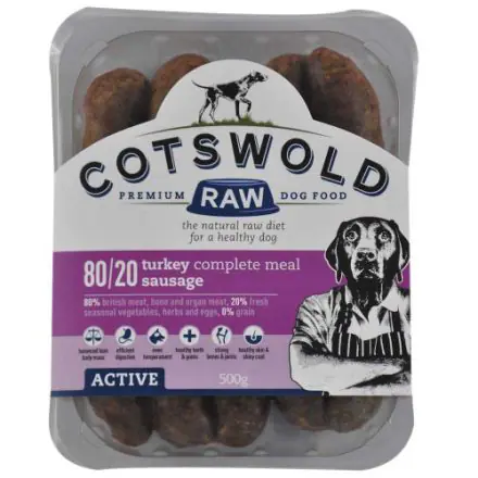 Cotswold 80/20 Adult Working Active Turkey Sausage 500g