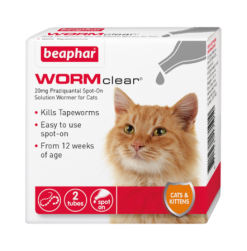 WORMclear spot on wormer for cats 2 pipettes