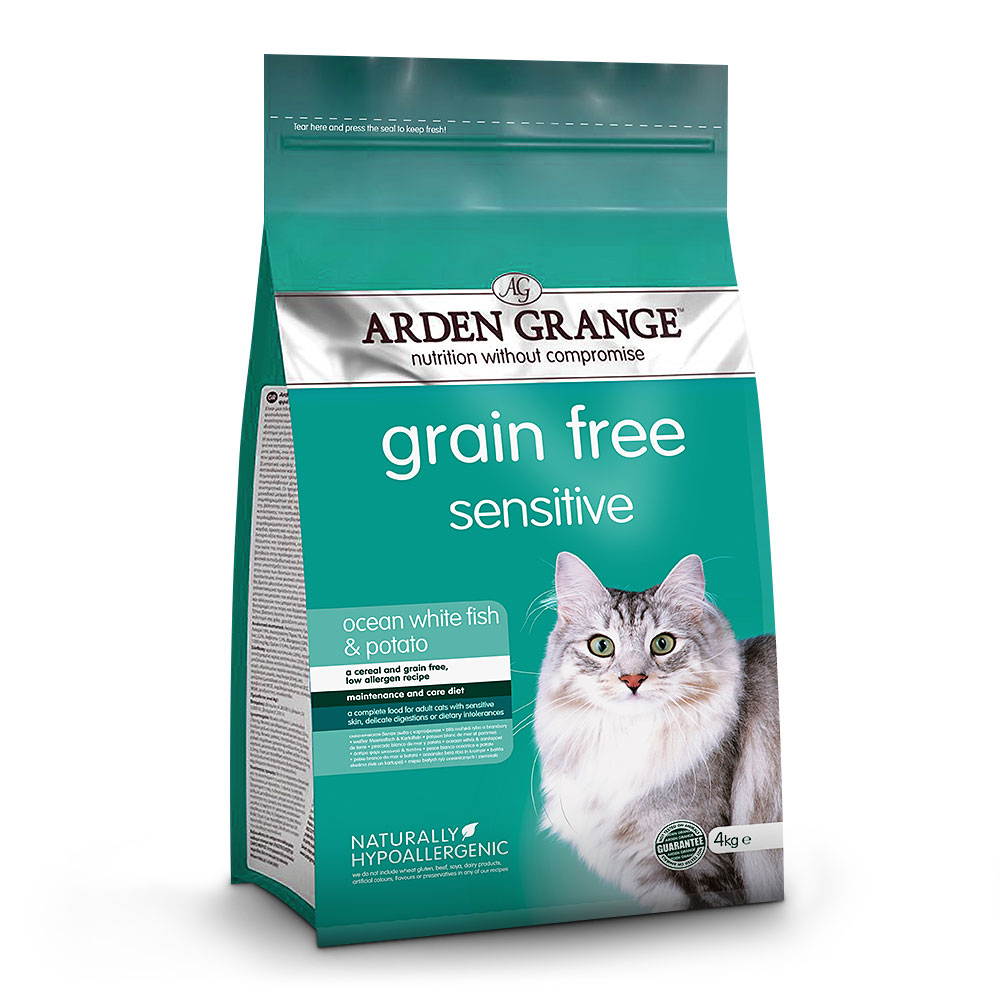 Buy Arden Grange Cat Adult Sensitive 400g Save with Heart Pet