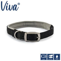 Padded Viva Collar Black 39-48cm Size 5