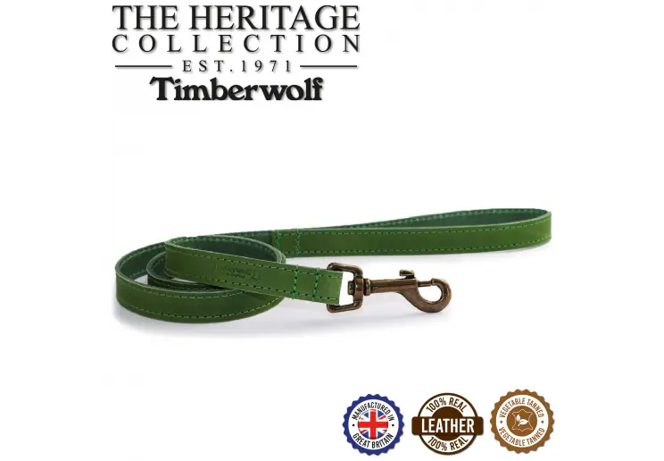 Timberwolf Leather Lead Green 60cmx19mm