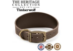 Timberwolf Whippet Leather Collar Sable 30-34cm