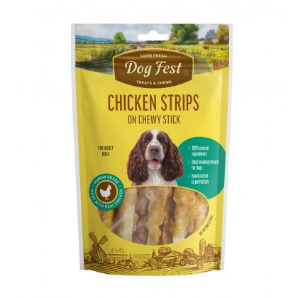 Pet Fest Chicken Strips on Chewy Sticks Dog Treats