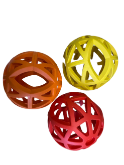 H&B 12cm rubber holey ball (mixed)