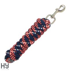 Hy Equestrian Fleck Lead Rope - Navy and Orange - 2 metres
