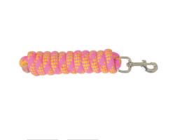 Hy Equestrian Fleck Lead Rope - Pink and Yellow - 2 metres