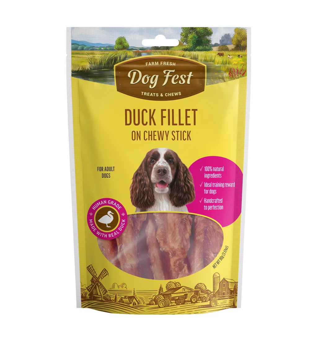 Pet Fest Duck Fillets on Chewy Stick Dog Treats