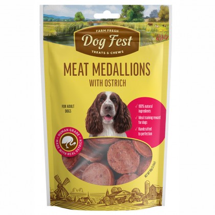 Buy Pet Fest Medallions with Ostrich Dog Treats Save with Heart