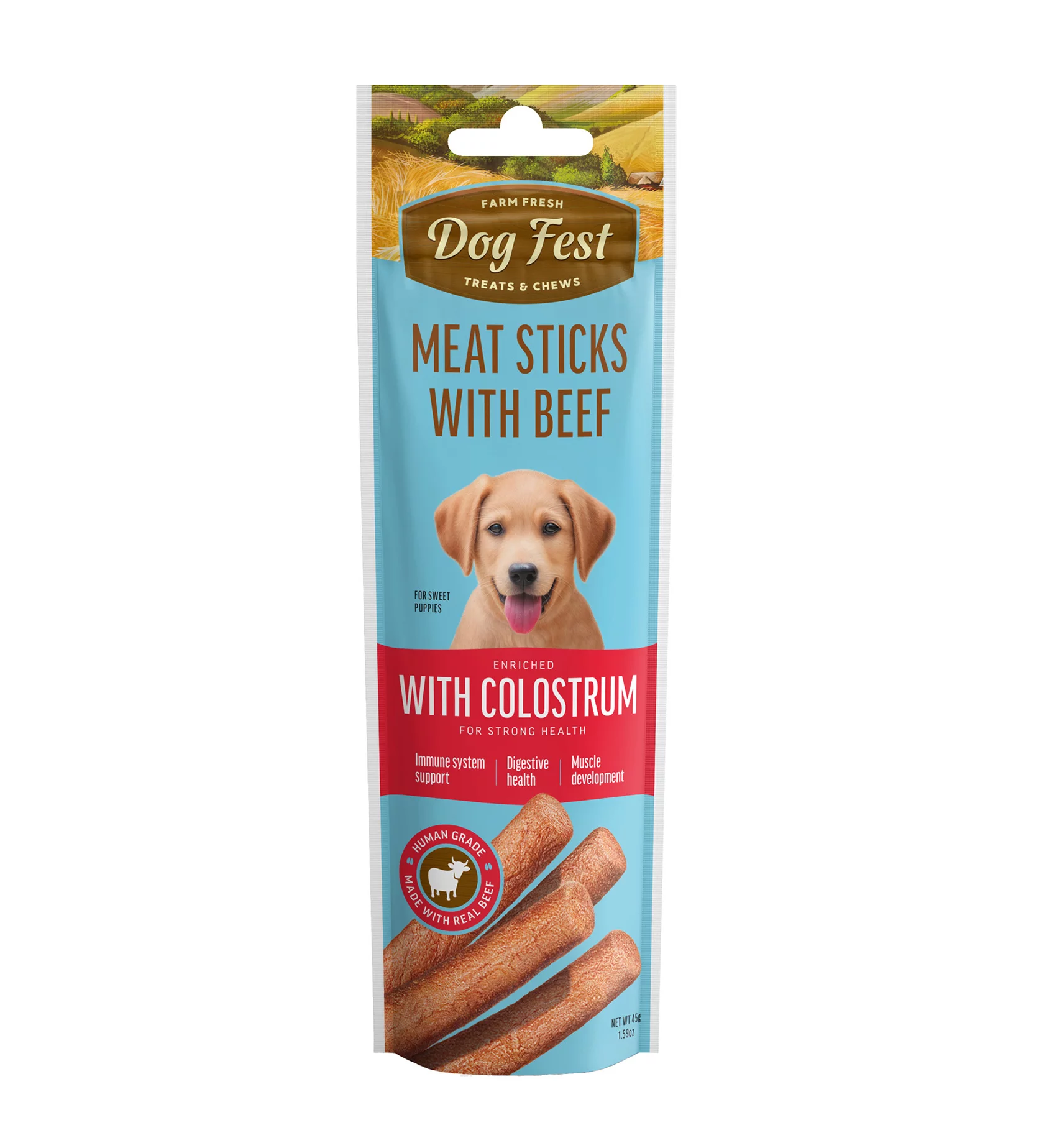 Pet Fest Beef Stick with Colostrum Puppy Dog Treat