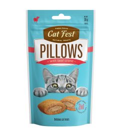 Pet Fest Pillows with Beef Creme Cat Treats