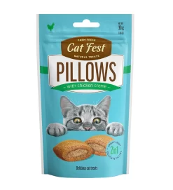 Pet Fest Pillows with Chicken Creme Cat Treats