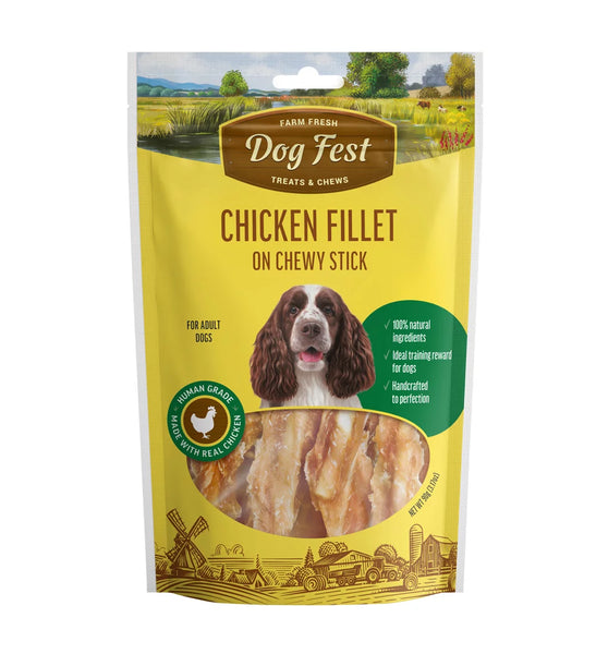 Pet Fest Chicken Fillet on Chewy Sticks Dog Treats