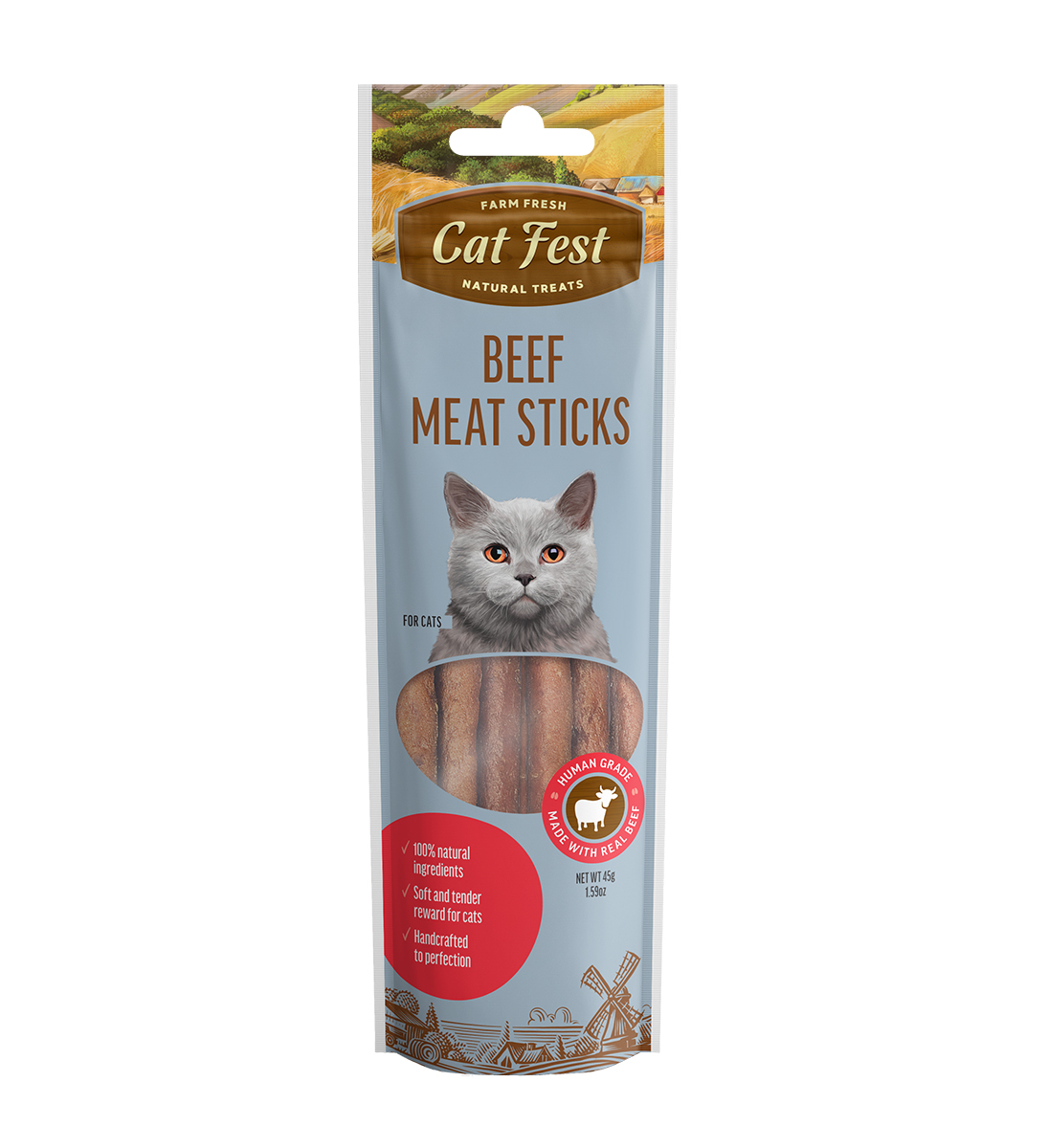 Pet Fest Meat Sticks Beef Cat Treats
