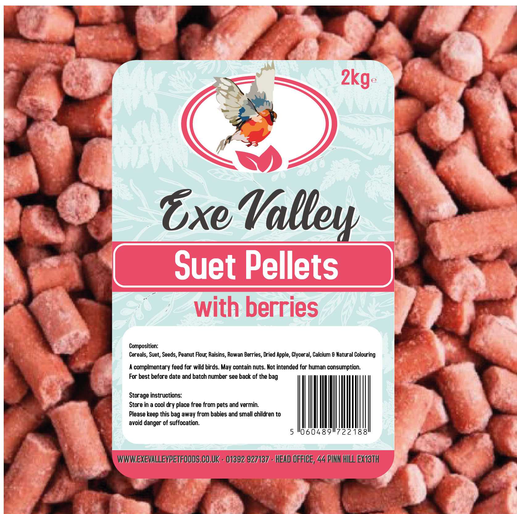 Exe Valley Suet Pellets Berry 2kg