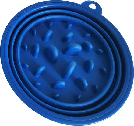 H&B Pop up slow feeder travel bowl 17.5cm (mixed colours)