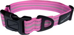 H&B sports reflective collar adj medium pink